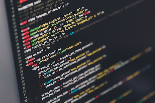 Developer coding on computer